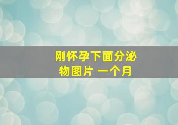 刚怀孕下面分泌物图片 一个月